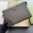 Gucci Ophidia GG Portfolio Pouch in Grey GG Supreme Canvas