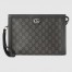 Gucci Ophidia GG Portfolio Pouch in Grey GG Supreme Canvas