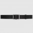 Gucci Black GG Rubber-effect Leather Belt 35MM with Square Buckle