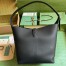 Gucci Jackie 1961 Small Shoulder Bag in Black Grained Leather