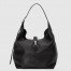 Gucci Jackie 1961 Small Shoulder Bag in Black Grained Leather