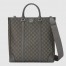Gucci Men's Ophidia Medium Tote Bag in Grey GG Supreme Canvas