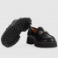 Gucci Women's Horsebit Loafers in Noir Leather with Lug Sole