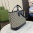 Gucci Ophidia Small Tote Bag in Beige/Blue GG Supreme Canvas