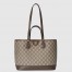 Gucci Ophidia Small Tote Bag in Beige/Ebony GG Supreme Canvas