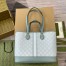 Gucci Ophidia Small Tote Bag in Dusty Blue GG Supreme Canvas