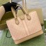 Gucci Ophidia Small Tote Bag in Dusty Pink GG Supreme Canvas
