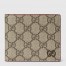 Gucci Bi-fold Wallet in Beige Supreme Canvas with Red Interior