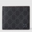 Gucci Bi-fold Wallet in Black Supreme Canvas with Red Interior