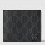 Gucci Bi-fold Wallet in Black Supreme Canvas with Green Interior