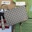 Gucci Portfolio Pouch in Beige Supreme Canvas with Blue Leather