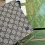 Gucci Portfolio Pouch in Beige Supreme Canvas with Blue Leather