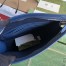 Gucci Portfolio Pouch in Beige Supreme Canvas with Blue Leather
