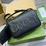 Gucci Mini messenger Bag in Black Grained Leather