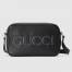 Gucci Mini messenger Bag in Black Grained Leather