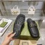 Gucci Women's Loafer Slippers in Black Leather with Horsebit