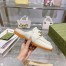 Gucci Women's Loafer Slippers in White Leather with Horsebit