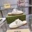 Gucci Women's Loafer Slippers in White Leather with Horsebit