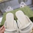 Gucci Women's Loafer Slippers in White Leather with Horsebit
