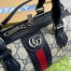 Gucci Ophidia GG Mini Top Handle Bag in Blue Supreme Canvas
