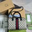 Gucci Ophidia GG Small Top Handle Bag in Blue GG Canvas