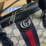 Gucci Ophidia GG Small Top Handle Bag in Blue GG Canvas