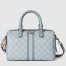 Gucci Ophidia GG Small Top Handle Bag in Dusty Blue Supreme Canvas