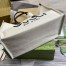 Gucci Medium Tote Bag in Canvas with Blue Gucci Print
