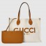 Gucci Medium Tote Bag in Canvas with Brown Gucci Print