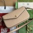 Gucci Super Mini Shoulder Bag in Light Beige GG Leather