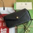 Gucci Super Mini Shoulder Bag in Black GG Leather