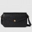 Gucci Super Mini Shoulder Bag in Black GG Leather