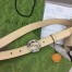 Gucci Interlocking G Belt 25MM in Beige Leather