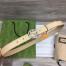 Gucci Interlocking G Belt 25MM in Beige Leather