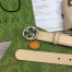 Gucci Interlocking G Belt 25MM in Beige Leather