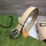 Gucci Interlocking G Belt 25MM in Beige Leather