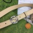Gucci Interlocking G Belt 25MM in Beige Leather