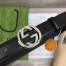 Gucci Interlocking G Belt 25MM in Black Leather