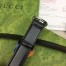 Gucci Interlocking G Belt 25MM in Black Leather