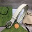 Gucci Interlocking G Belt 25MM in White Leather