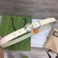 Gucci Interlocking G Belt 25MM in White Leather