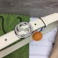 Gucci Interlocking G Belt 25MM in White Leather