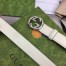 Gucci Interlocking G Belt 25MM in White Leather