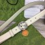 Gucci Interlocking G Belt 25MM in White Leather