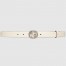 Gucci Interlocking G Belt 25MM in White Leather