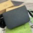 Gucci Messenger Bag in Black GG Rubber-effect Leather