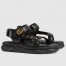 Gucci Women's GG Marmont Sandals in Black Matelasse Leather