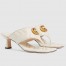 Gucci Women's GG Marmont Thong Sandals 55mm in White Leather