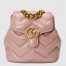 Gucci GG Marmont Mini Backpack in Rose Beige Matelasse Leather