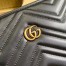 Gucci GG Marmont Medium Tote in Black Chevron Calfskin